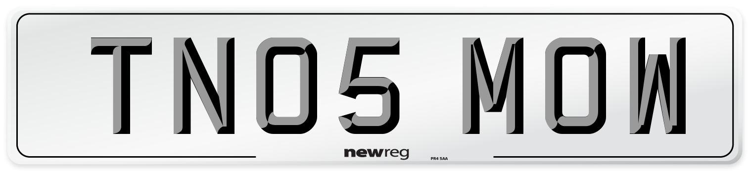 TN05 MOW Number Plate from New Reg